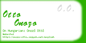 otto onozo business card